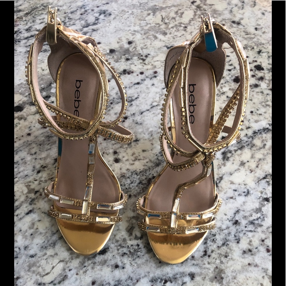 Gold high heels!